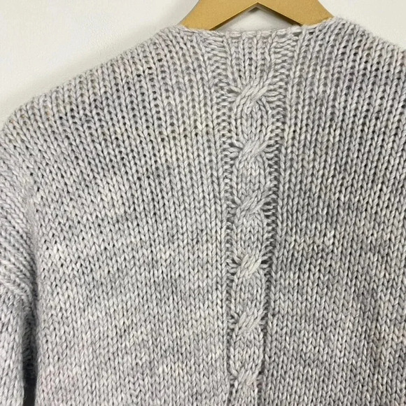 Aerie Gray Wool Alpaca Open Cardigan Sweater - Picture 8 of 9